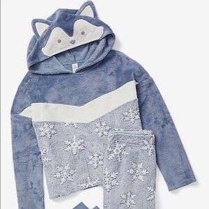 NWT justice girls 2 piece husky dog 2 piece pajama sz 6 Sherpa